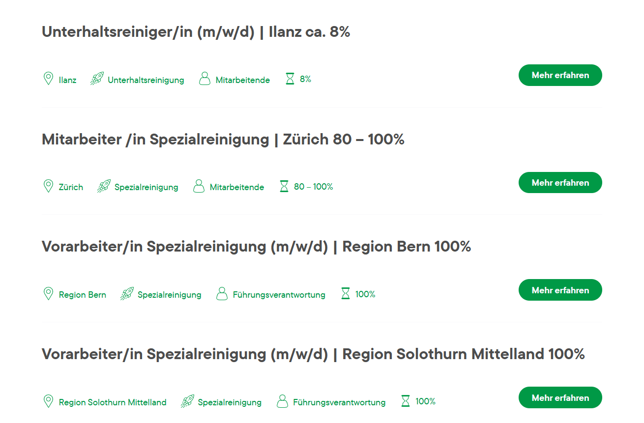 Honegger Website Stellenangebote und Jobbörse