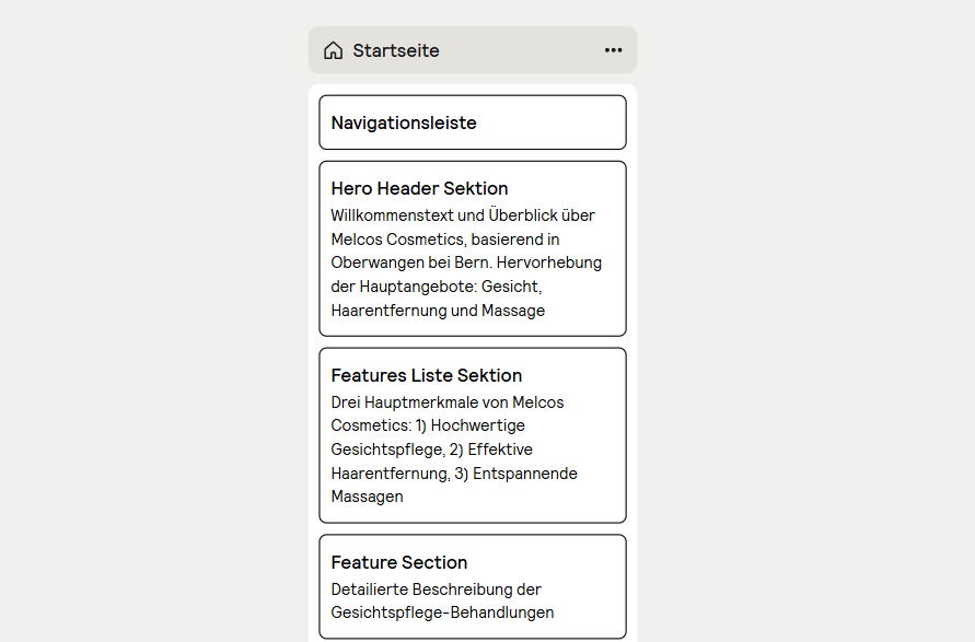 Melcos Cosmetics Sitemap und Website-Struktur
